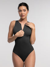 Sculpt Bodysuit mit Reißverschluss - Schwarz